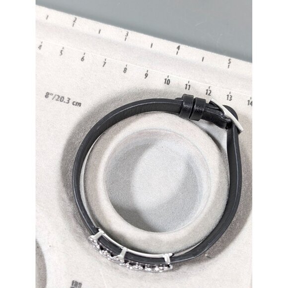 Keep Collective Believe Charm Bracelet Brown Black reversible Leather 8 in - Picture 9 of 16